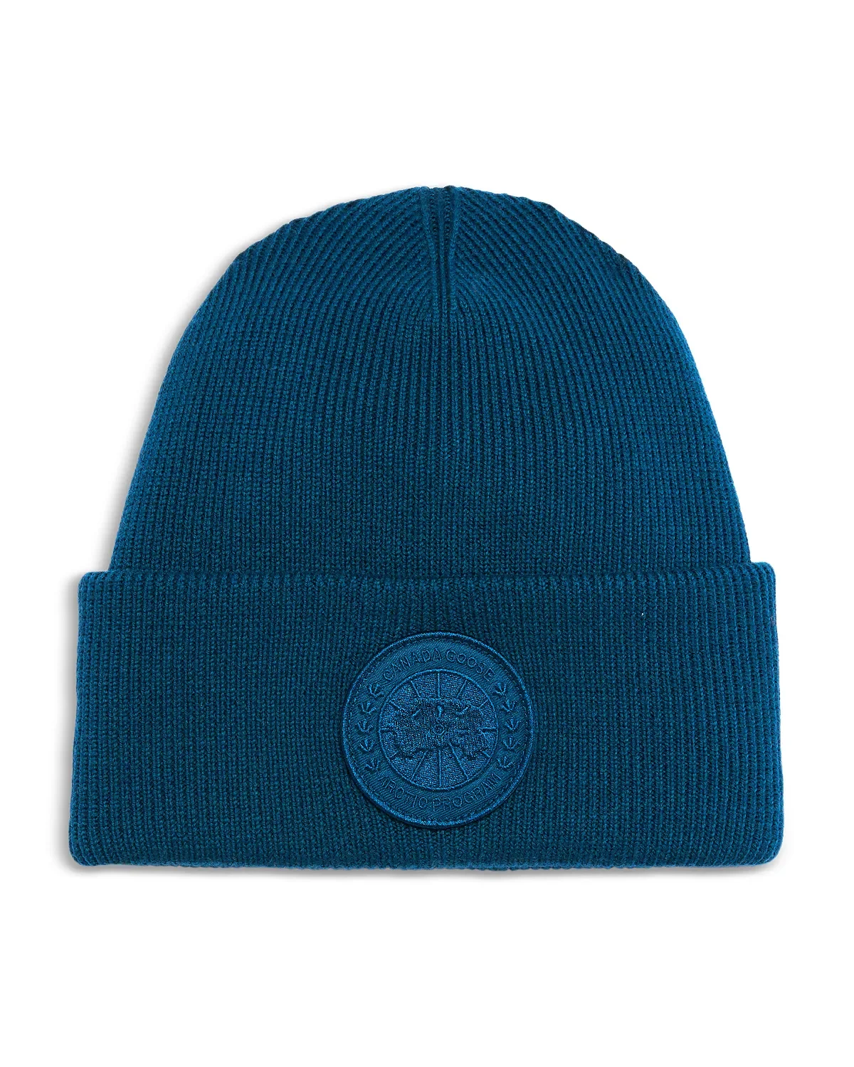 Arctic Disc Merino Wool Logo Patch Ribbed Toque - 1