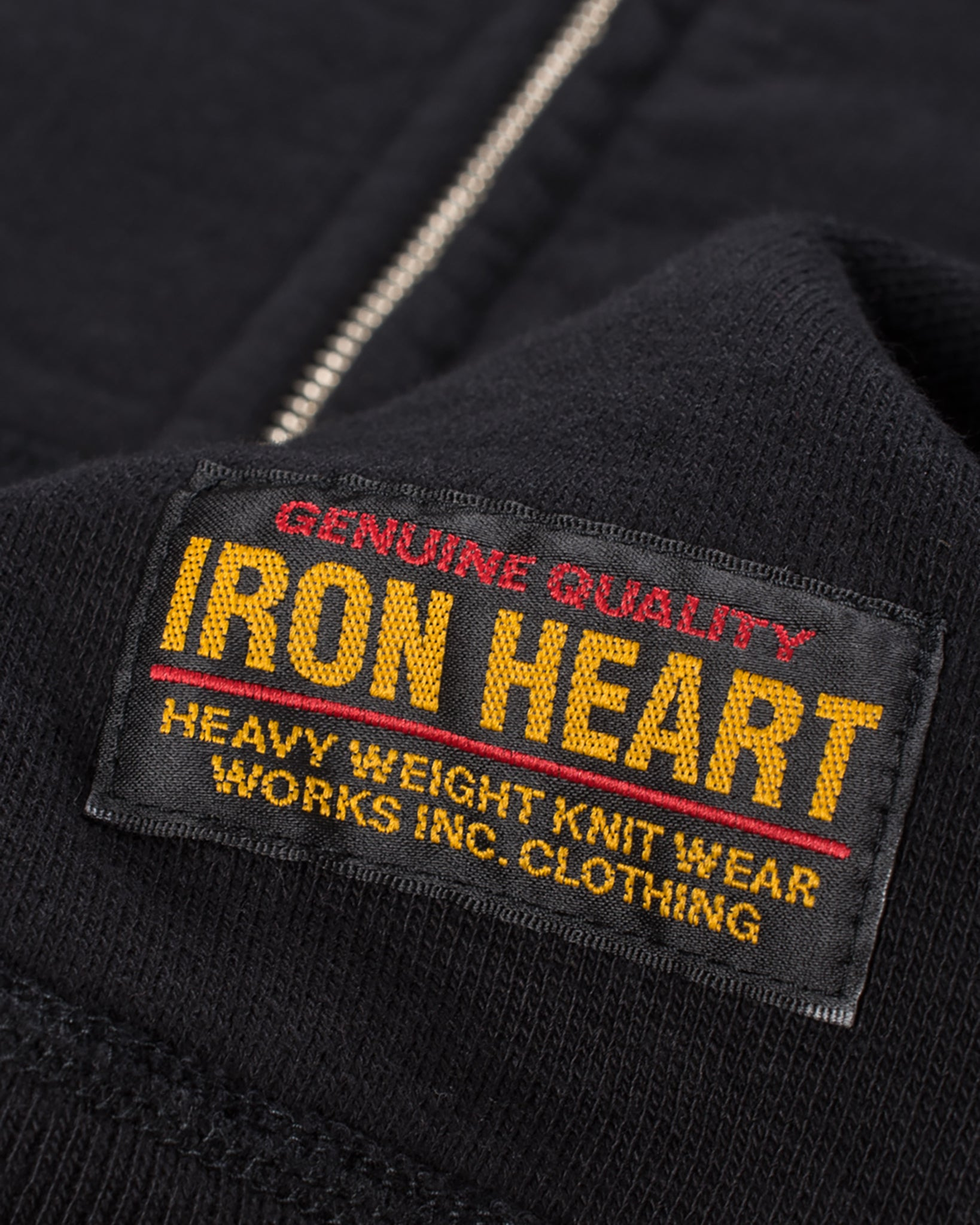 IHSW-11-BLK 14oz Ultra Heavyweight Loopwheel Cotton Zip Up Sweater - Black - 7