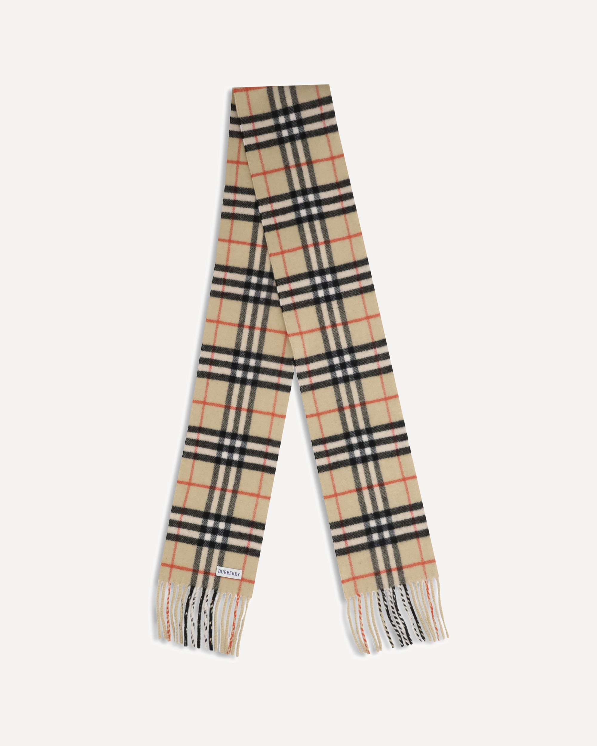 Thin cashmere Check Scarf - 2