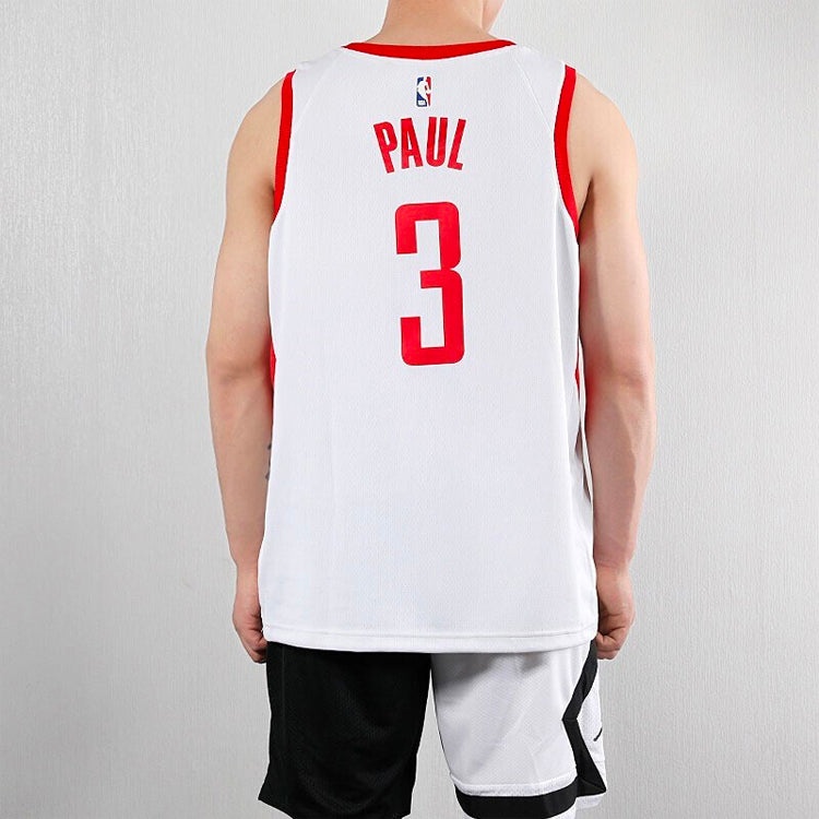 Nike NBA Basketball Jersey Vest SW Fan Edition houston rockets Paul No. 3 White 864419-101 - 3
