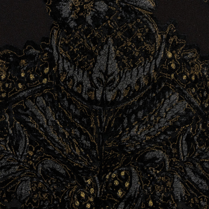 Devoré chenille leggings with ornamental print 5