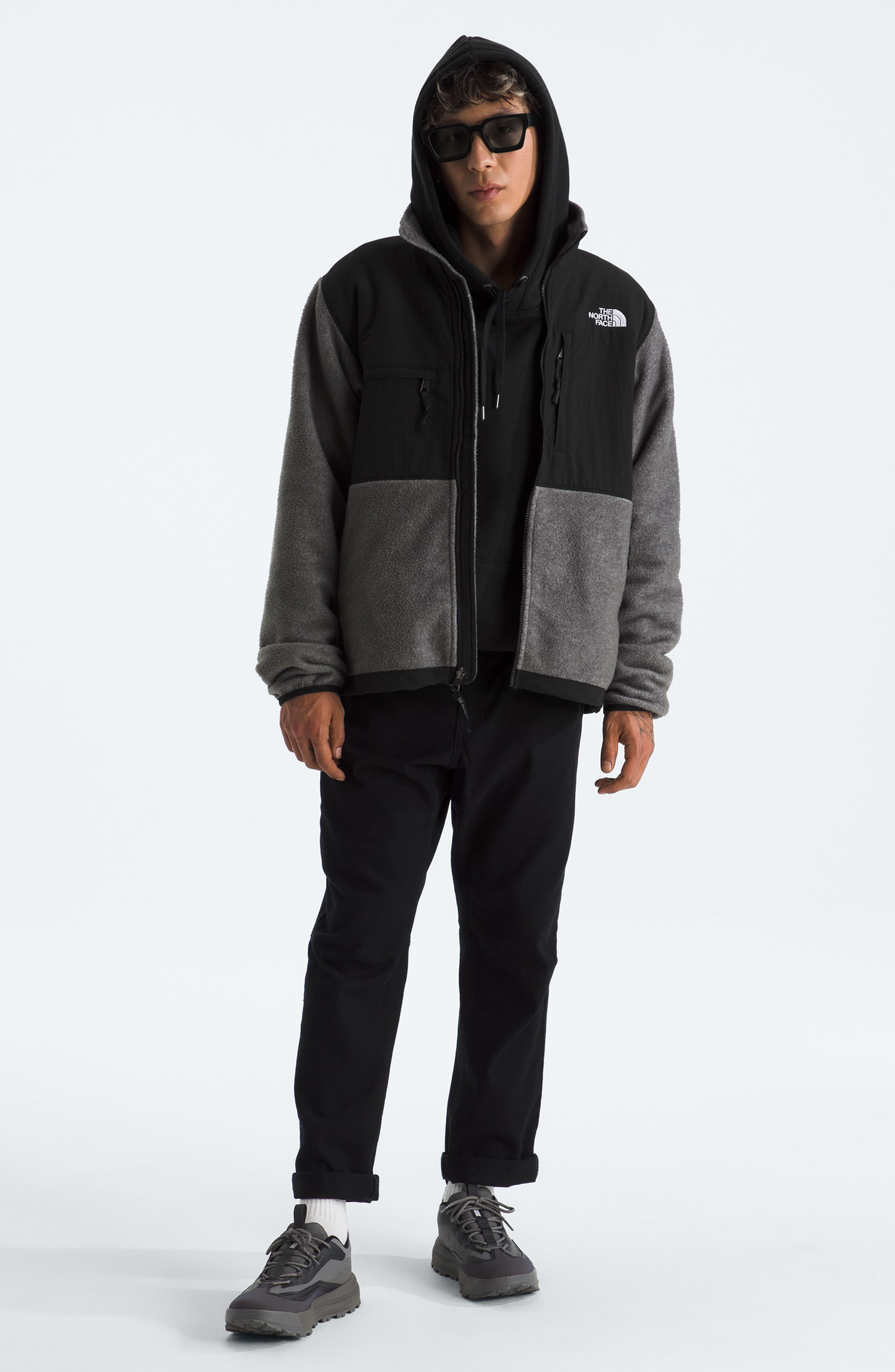 The North Face Retro Denali Jacket in Tnf Mid Grey Heather/Black at Nordstrom - 7