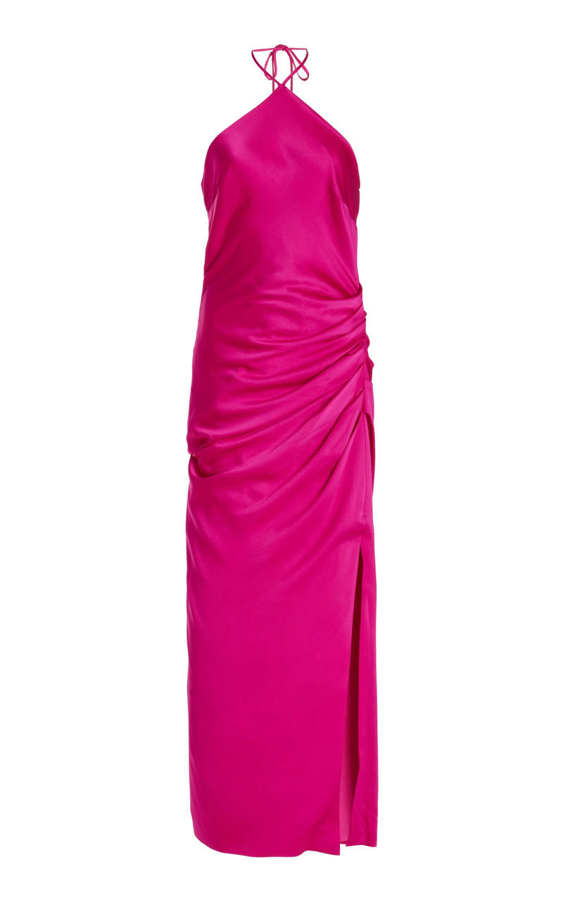 Hansel Classic Woven Satin Midi Dress pink 1