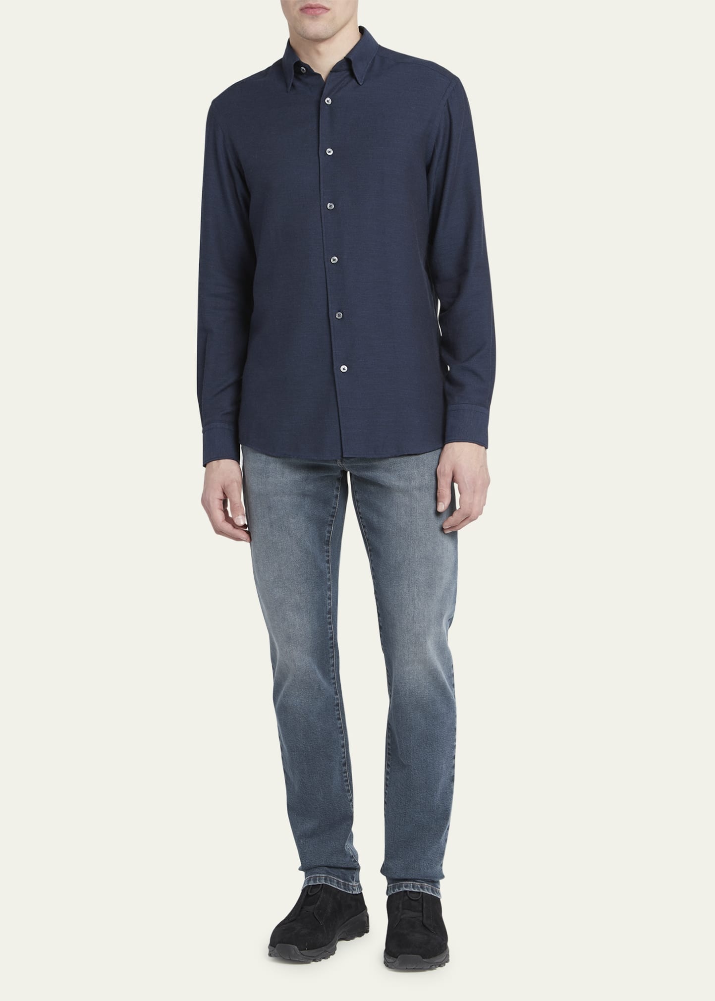 Men's Cashmere-Cotton Cashco Sport Shirt - 2