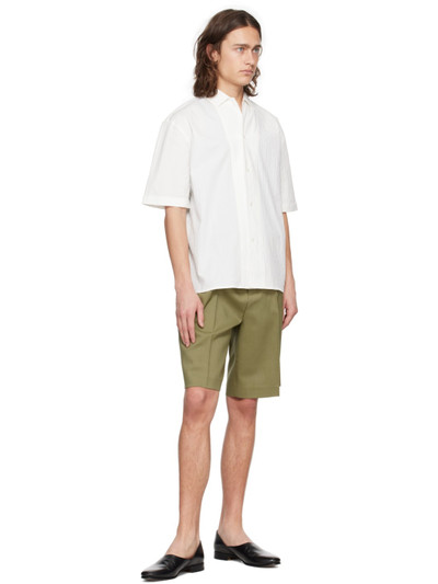 RÓHE Green Pleated Shorts outlook