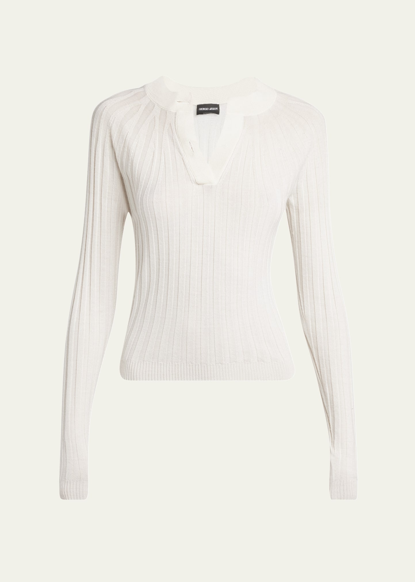 Ribbed Cashmere Silk Top - 1