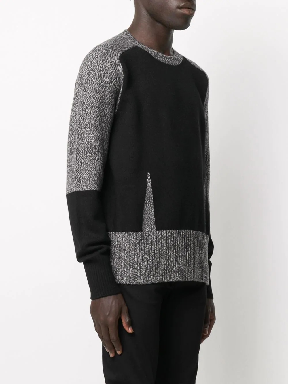 colour-block knitted jumper - 3