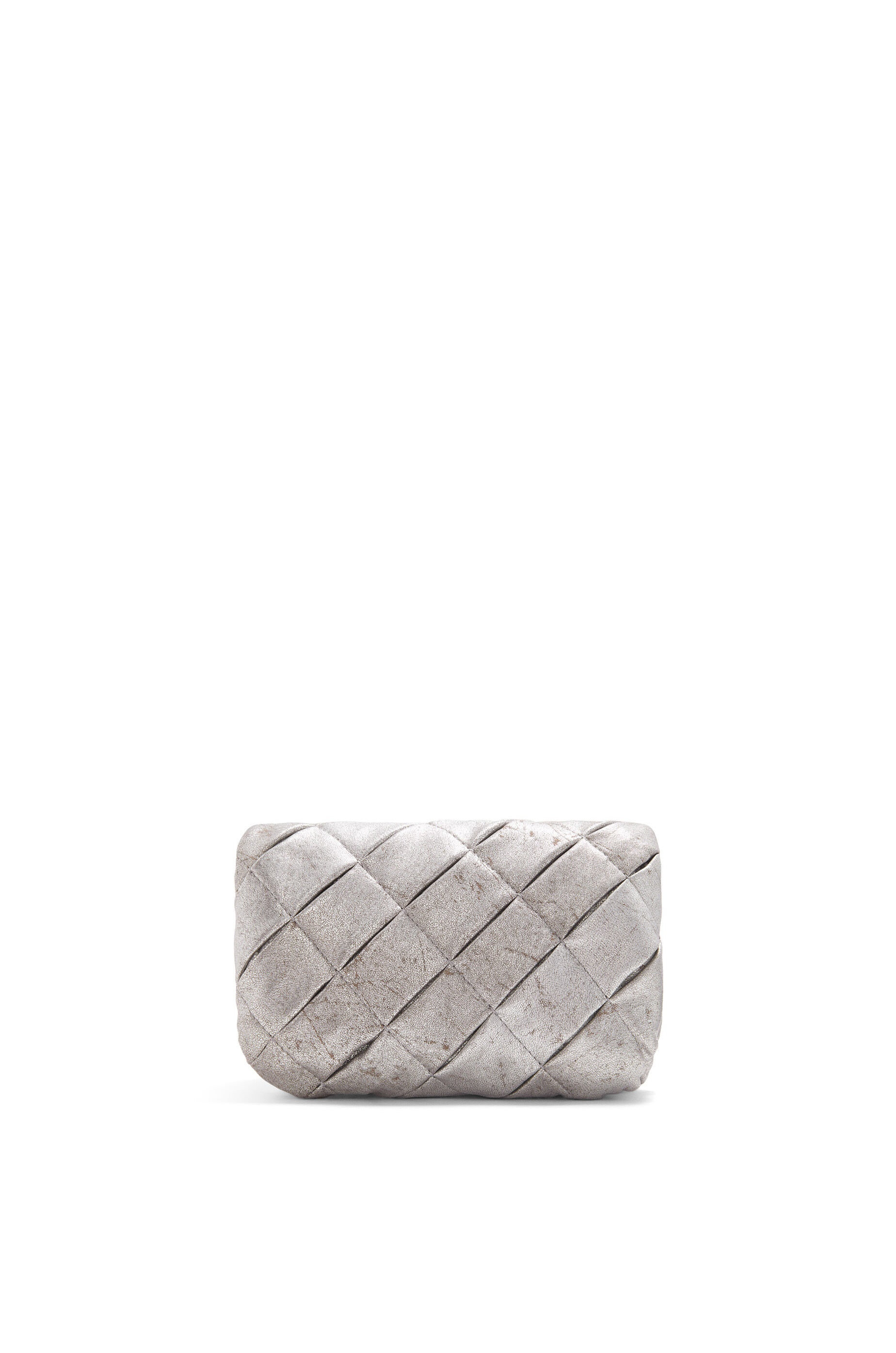 Mini Puffer Goya bag in pleated metallic leather - 4