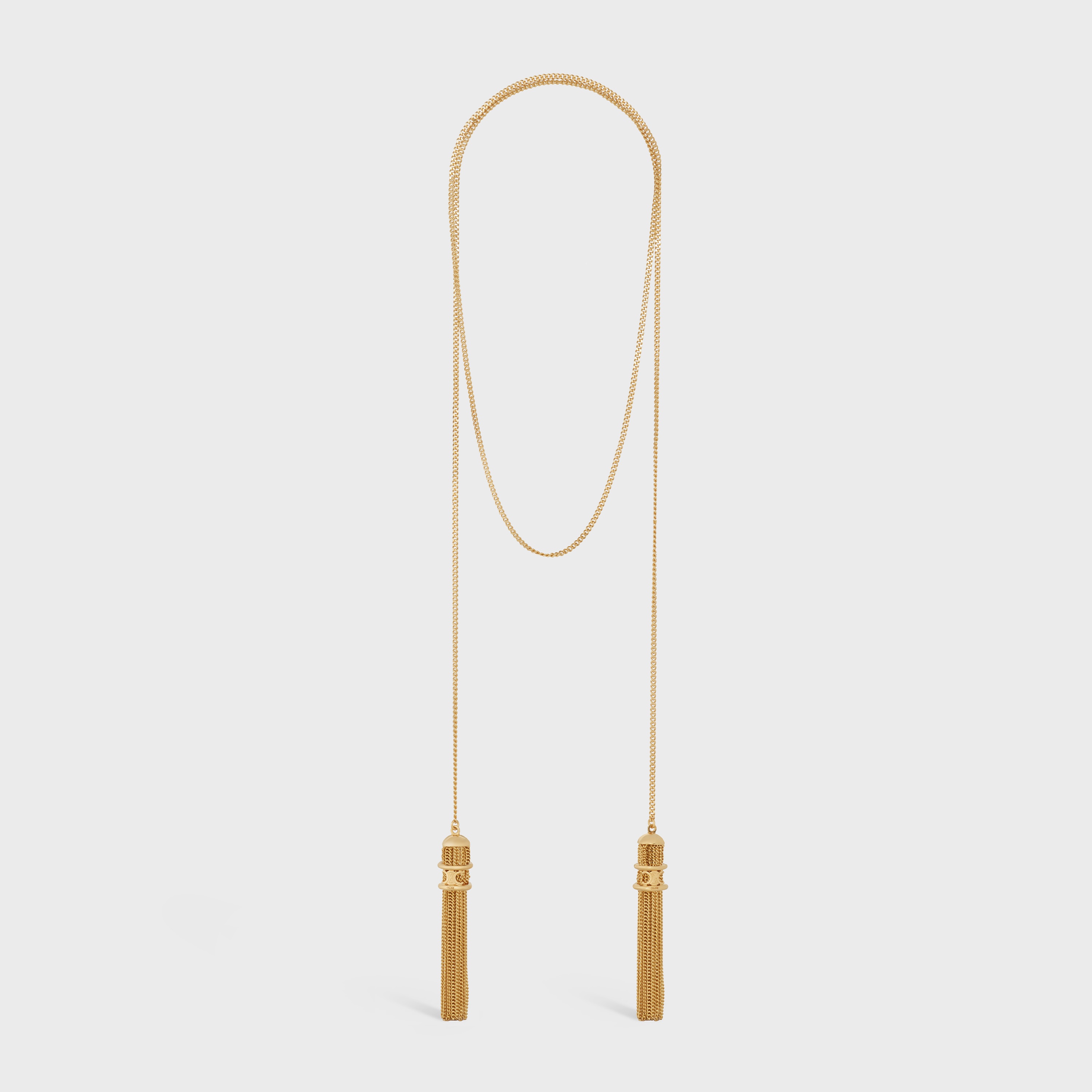 Maillon Triomphe Pompons Necklace in Brass with Gold Finish - 3