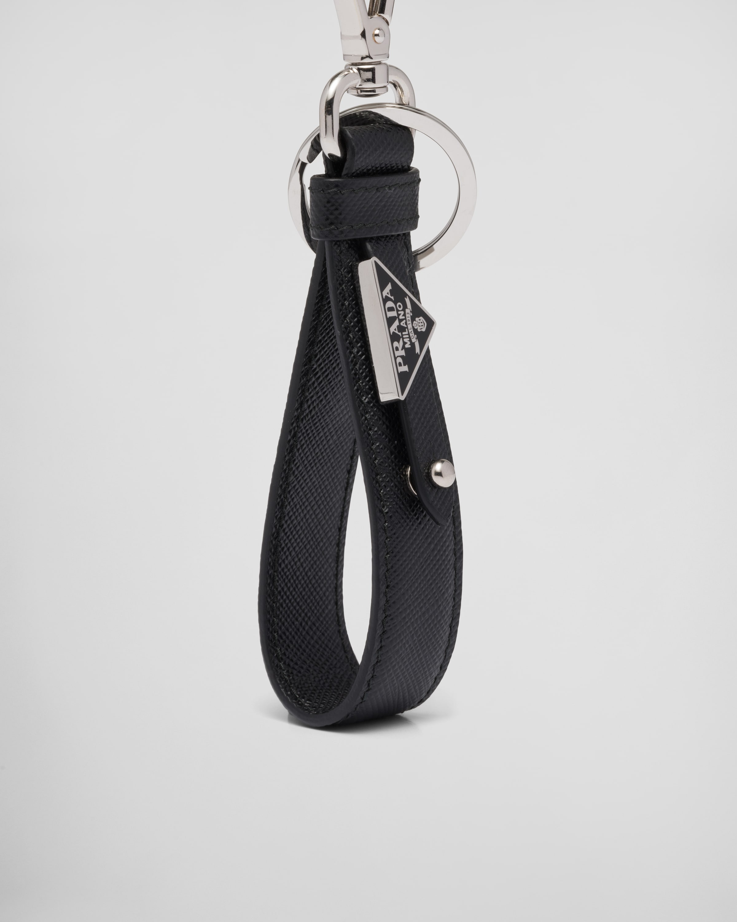 Saffiano leather keychain - 2