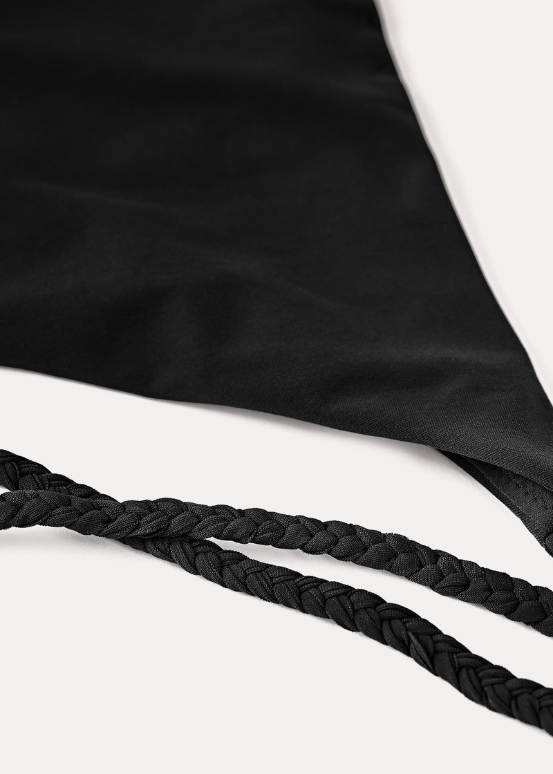 Braid-tie bikini bottoms black 6