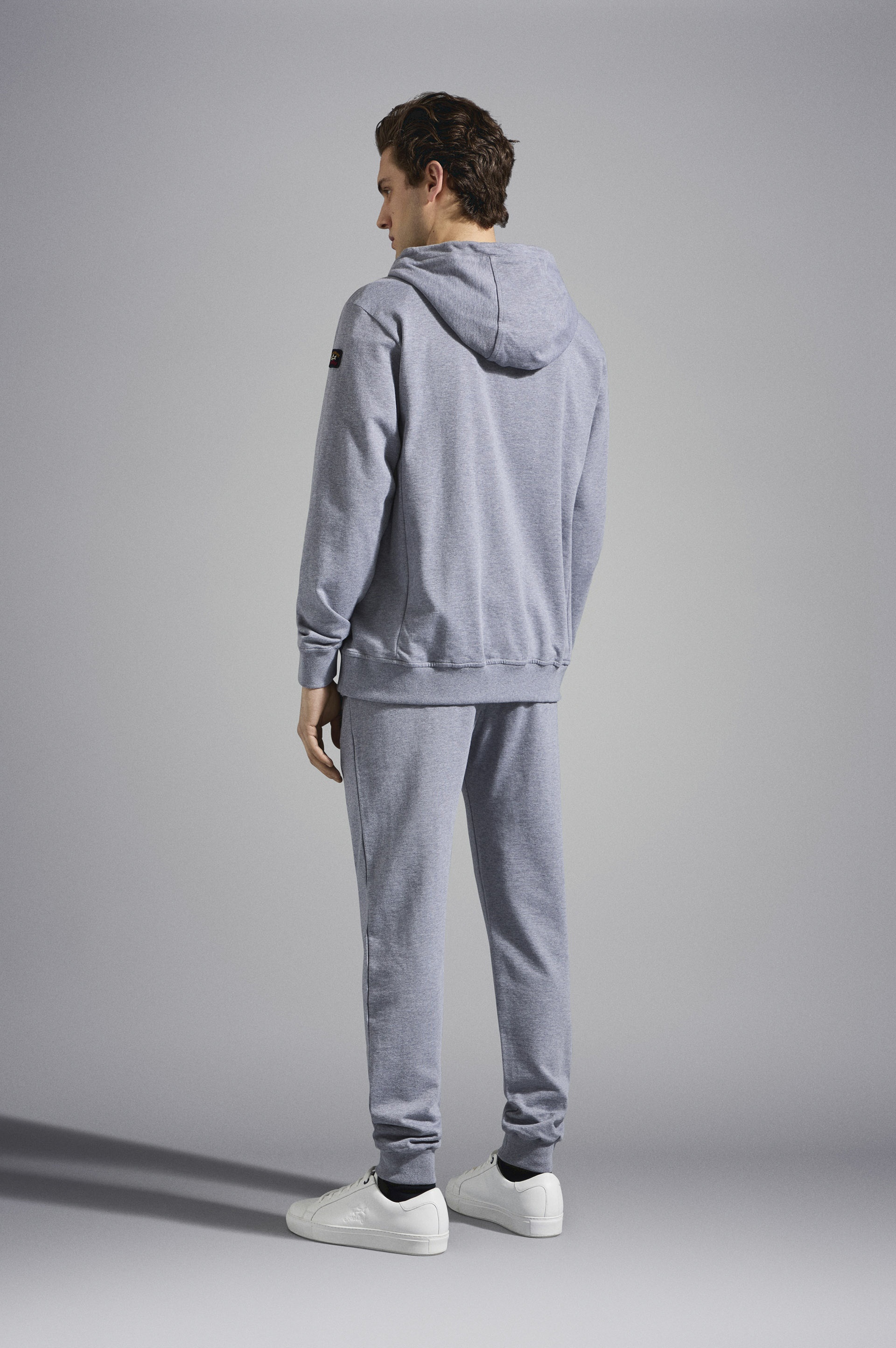COTTON FULL ZIP TRACKSUIT WITH ICONIC BADGE - 2