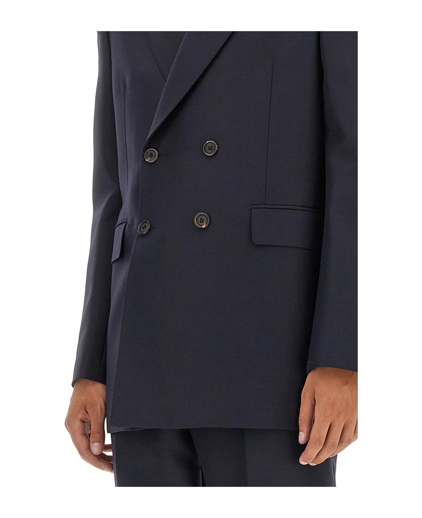 Double-breasted Buttoned Blazer - 4