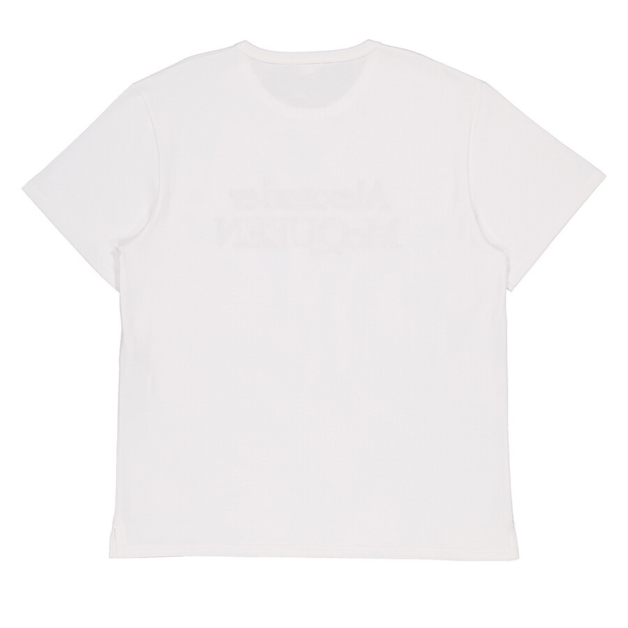 Alexander Mcqueen Men's Optical White Large Logo T-Shirt - 5