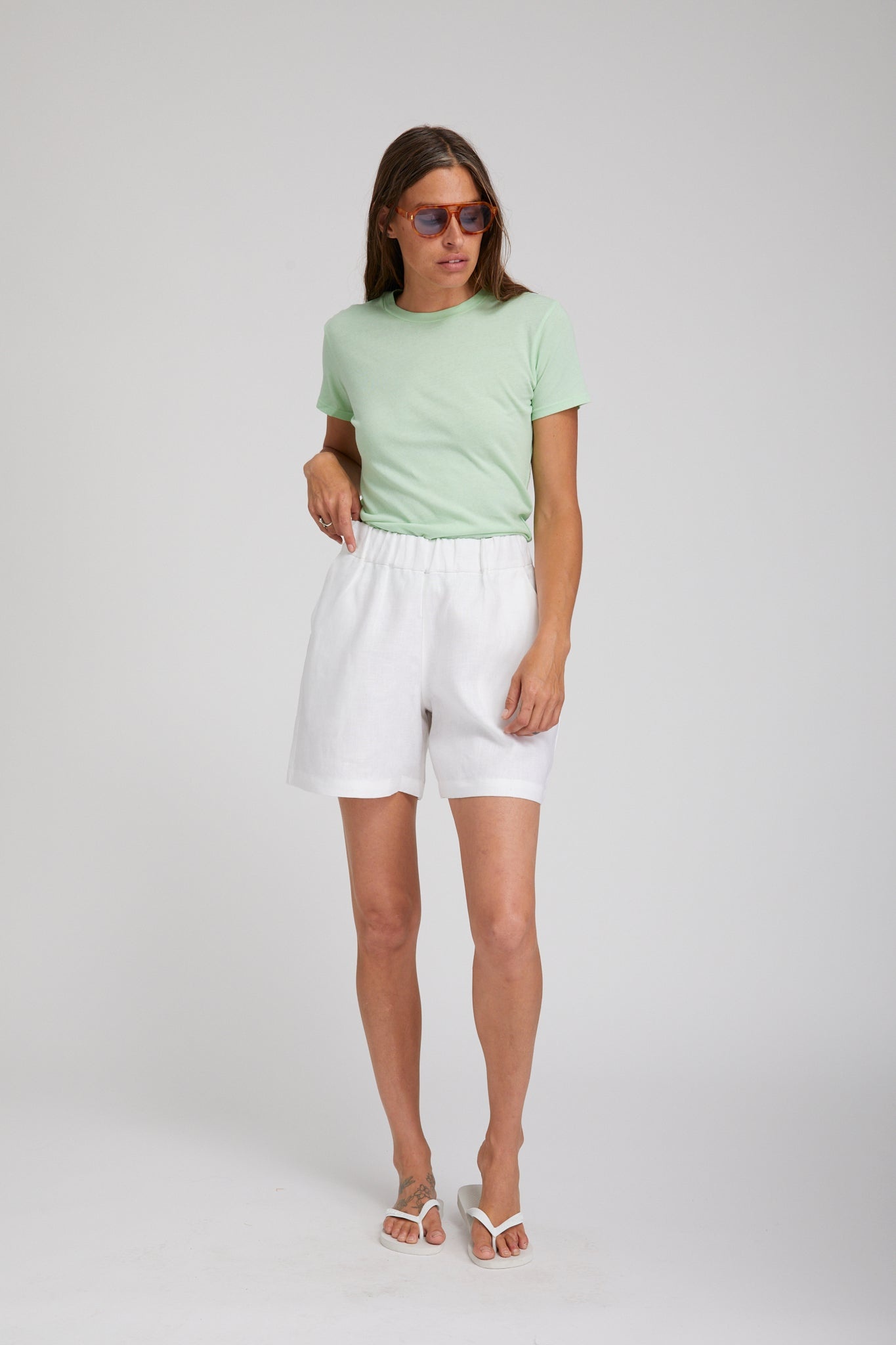 LIGHT GREEN COTTON BABY TEE - 2