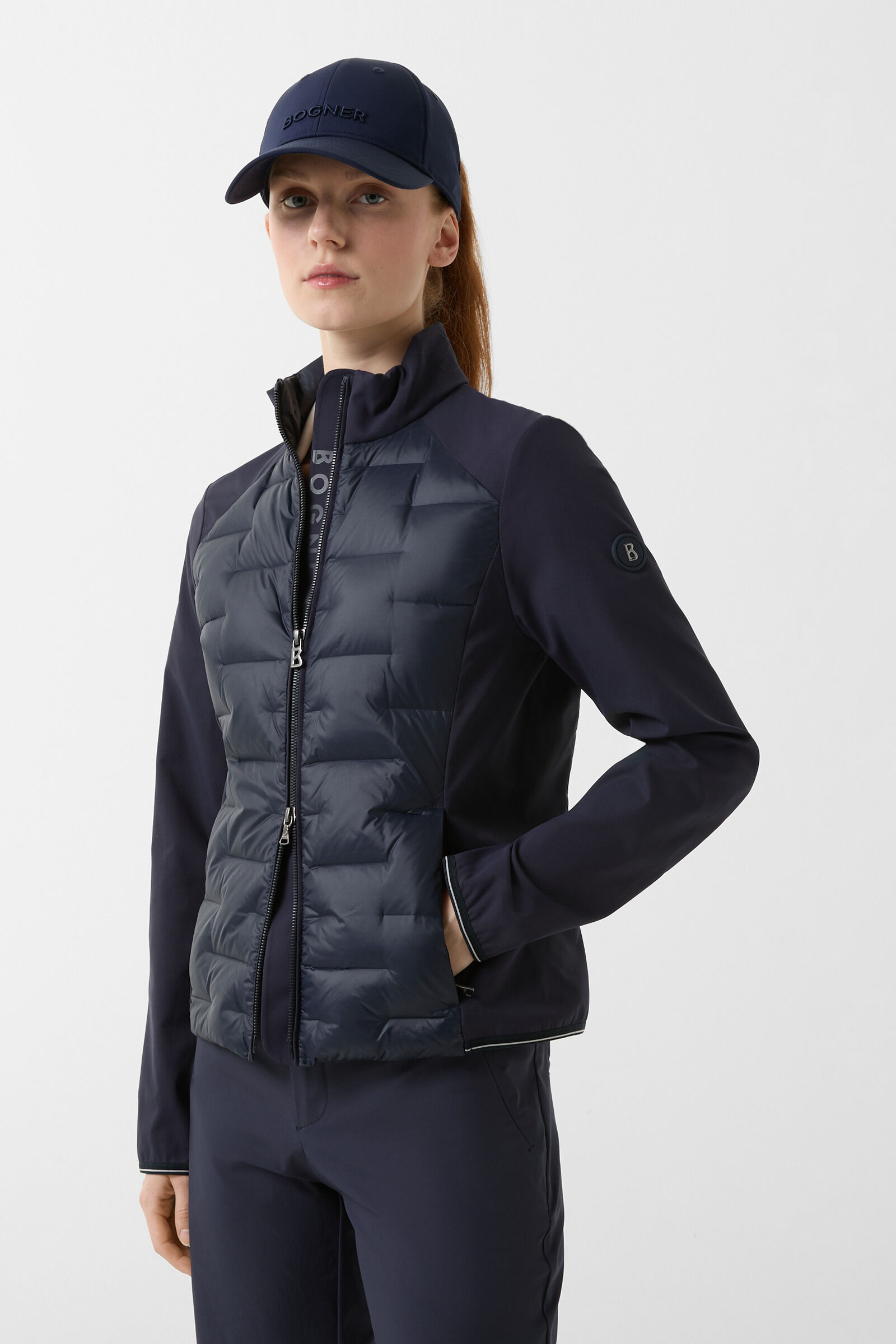 Loria hybrid down jacket in Navy blue - 2