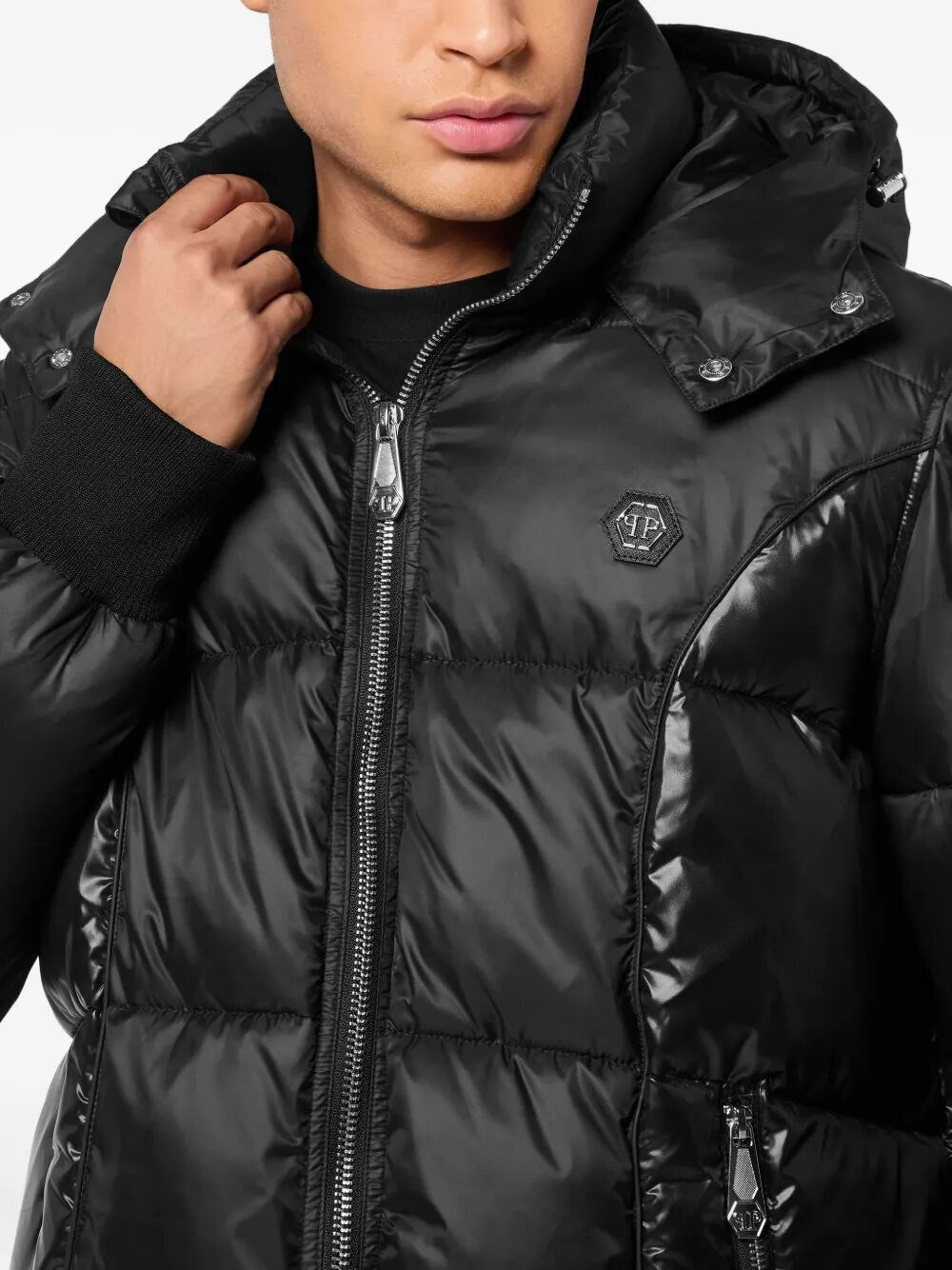 Mix Nylon Short Puffer Jacket - 4