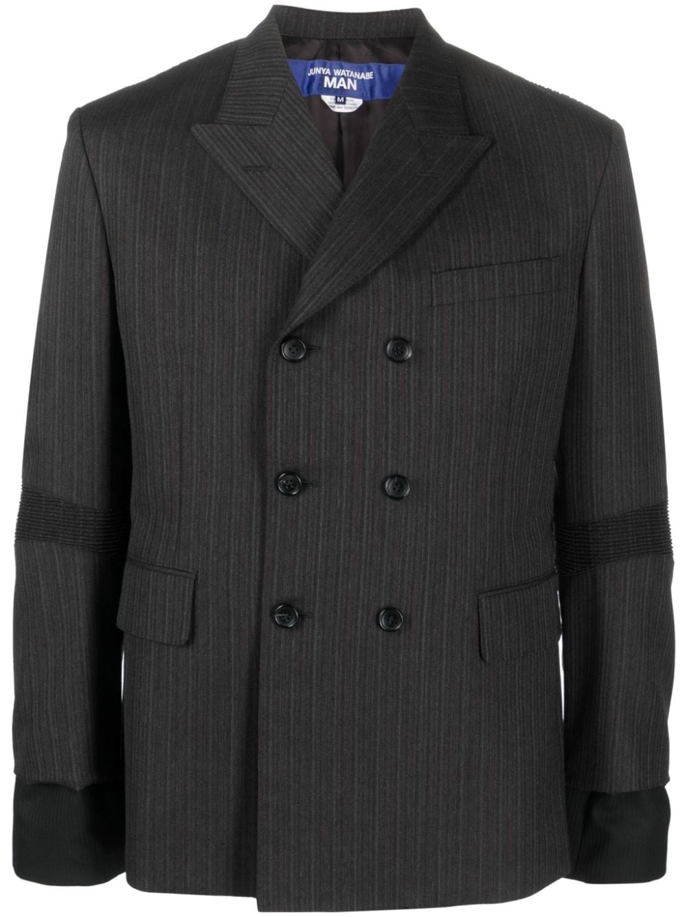 double-breasted wool blazer - 1