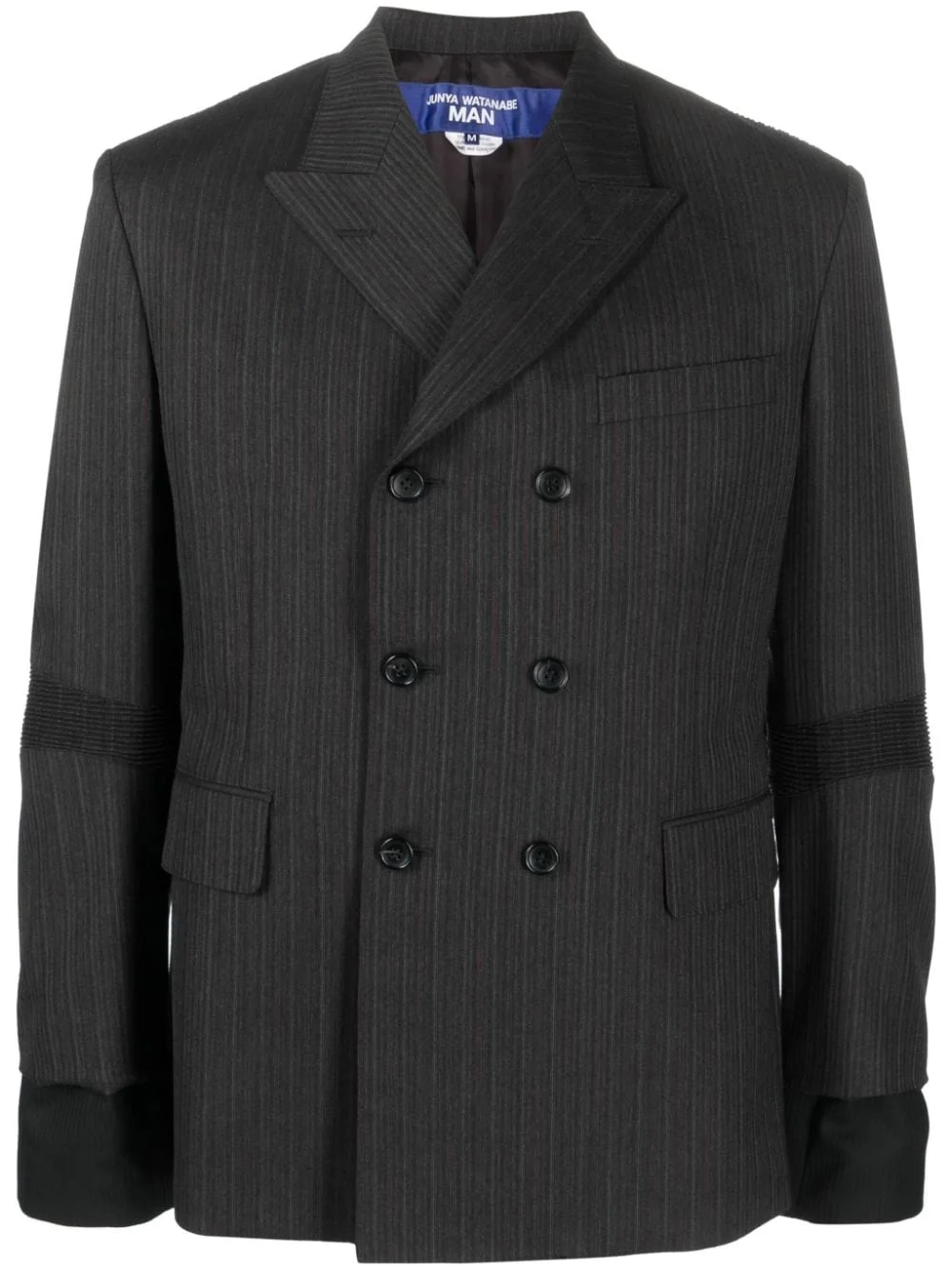double-breasted wool blazer - 1