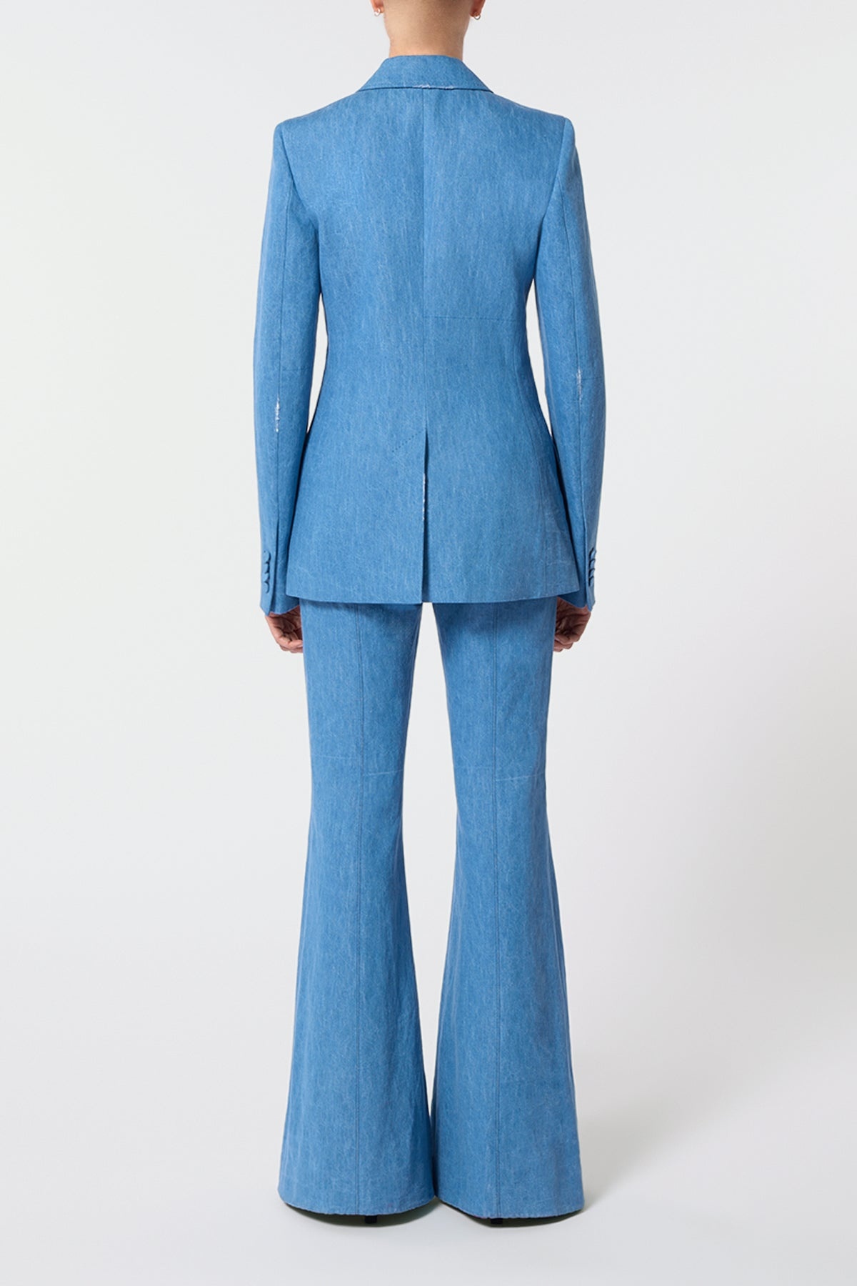 Rhein Pant in Light Blue Denim Recycled Cotton Linen - 5