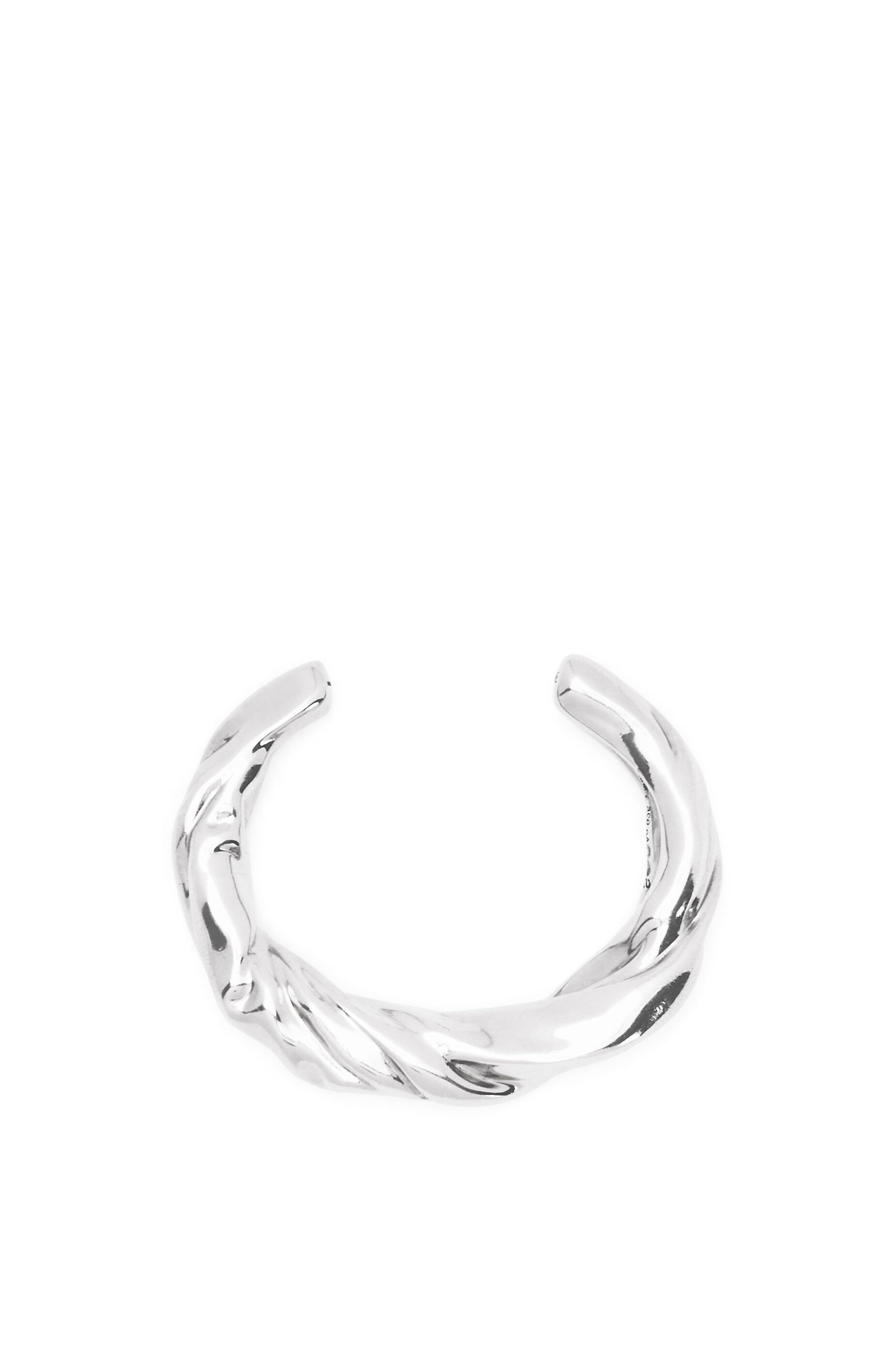 Small nappa twist cuff in sterling silver - 3