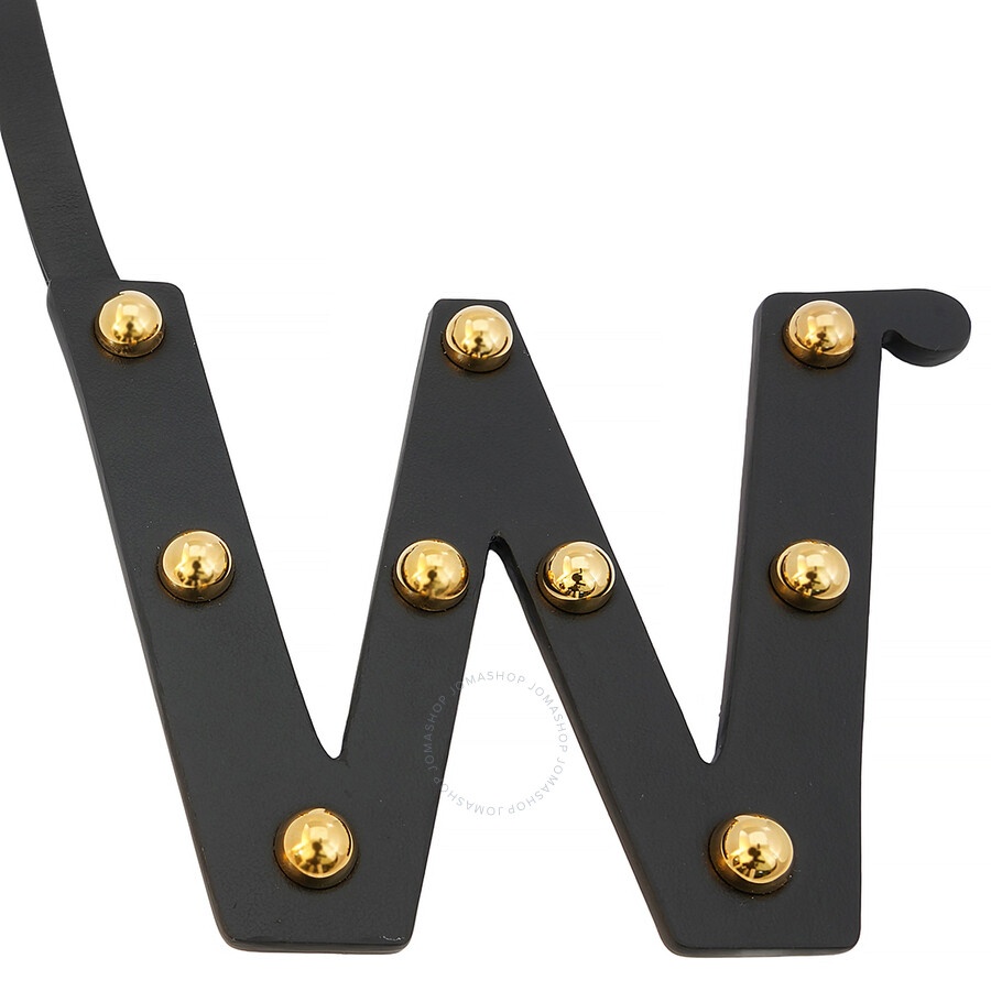 Burberry Studded Leather Alphabet W Charm - 3