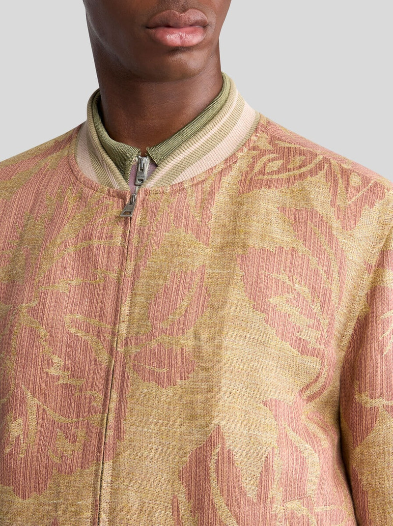 Etro LINEN BOMBER JACKET WITH FLORAL PRINT outlook