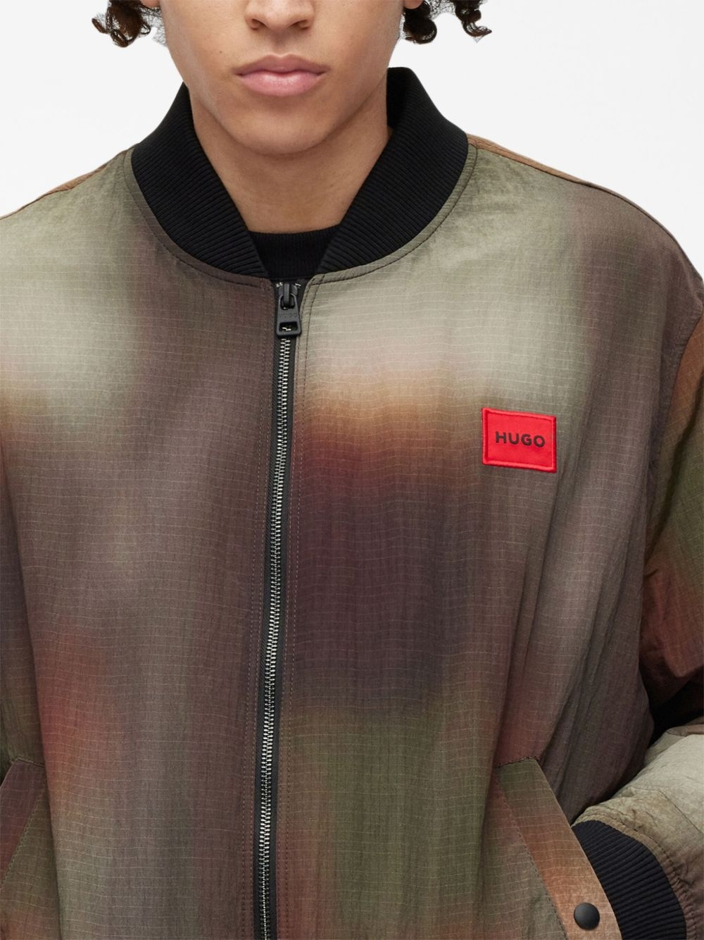 Byler logo-patch bomber jacket - 5