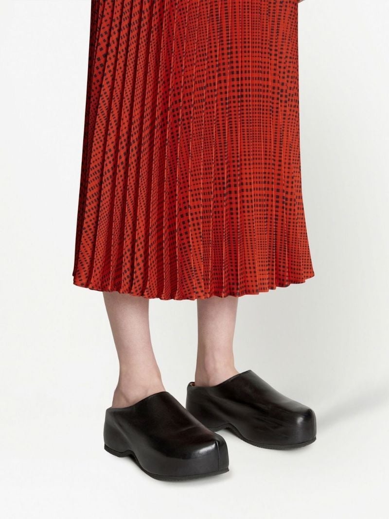 pleated crepe midi skirt - 5