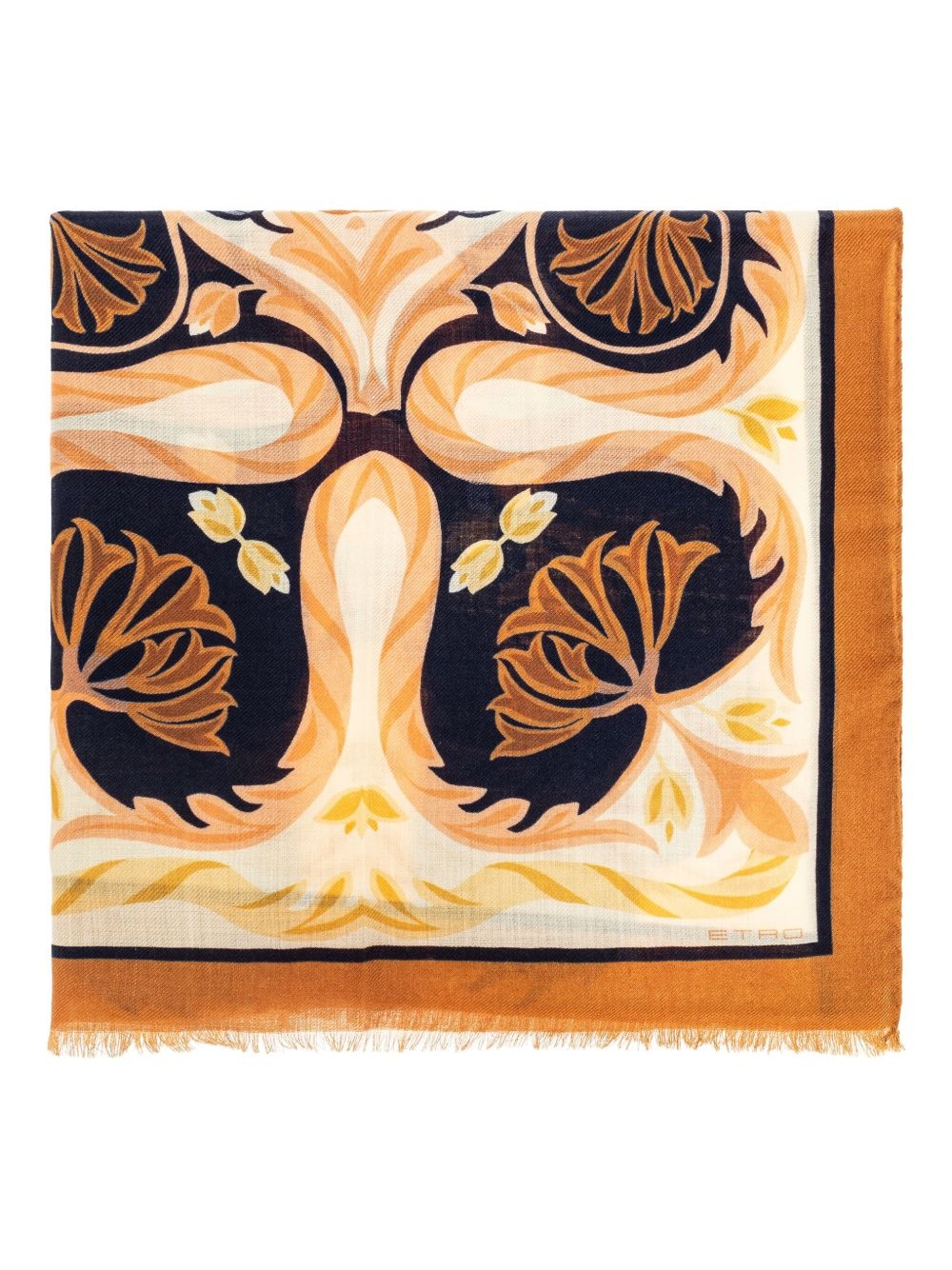 floral-print scarf - 1