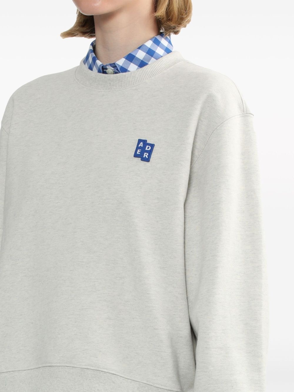 back-patch cotton sweatshirt - 5