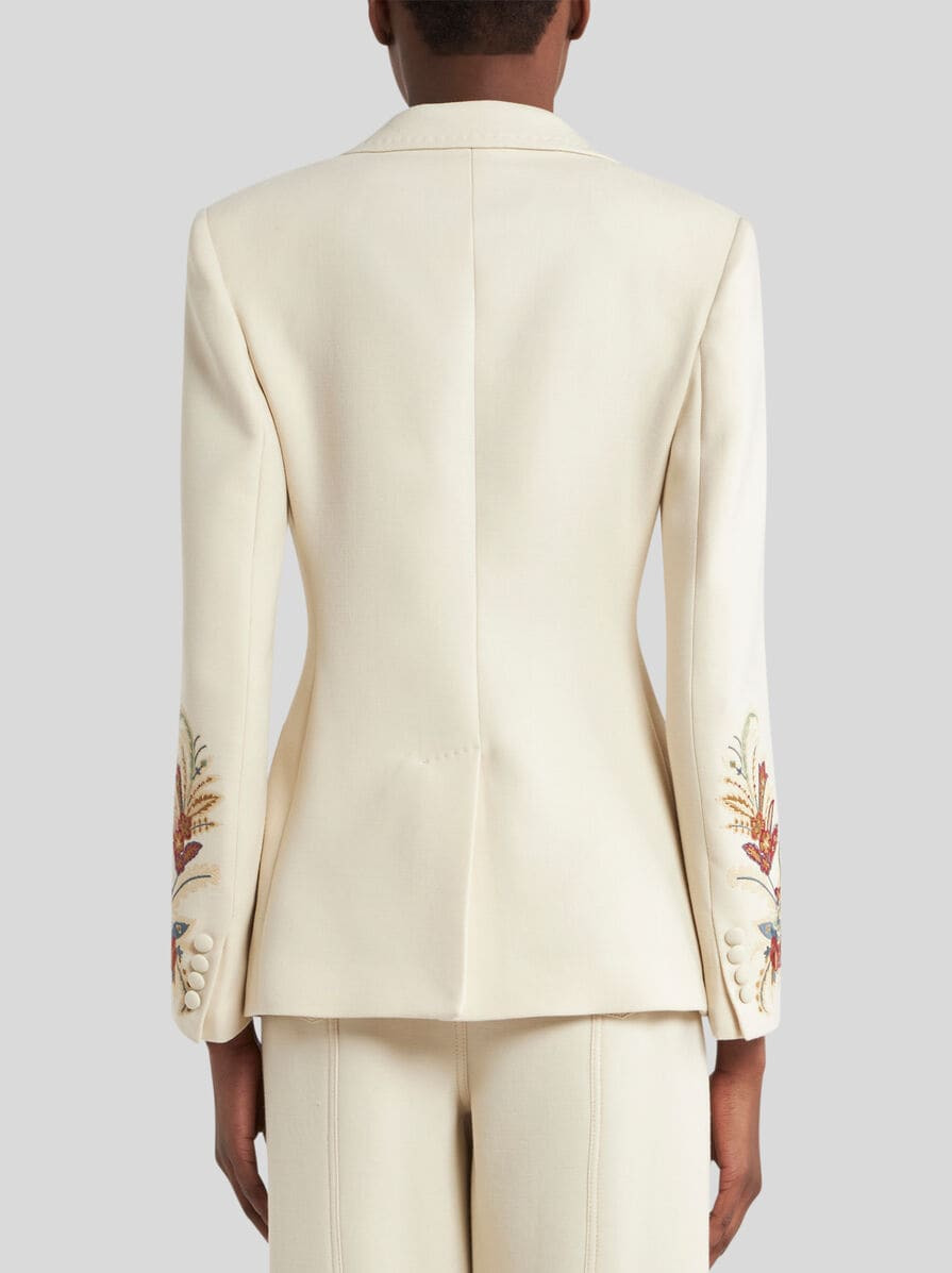 COOL WOOL JACKET WITH EMBROIDERY - 4