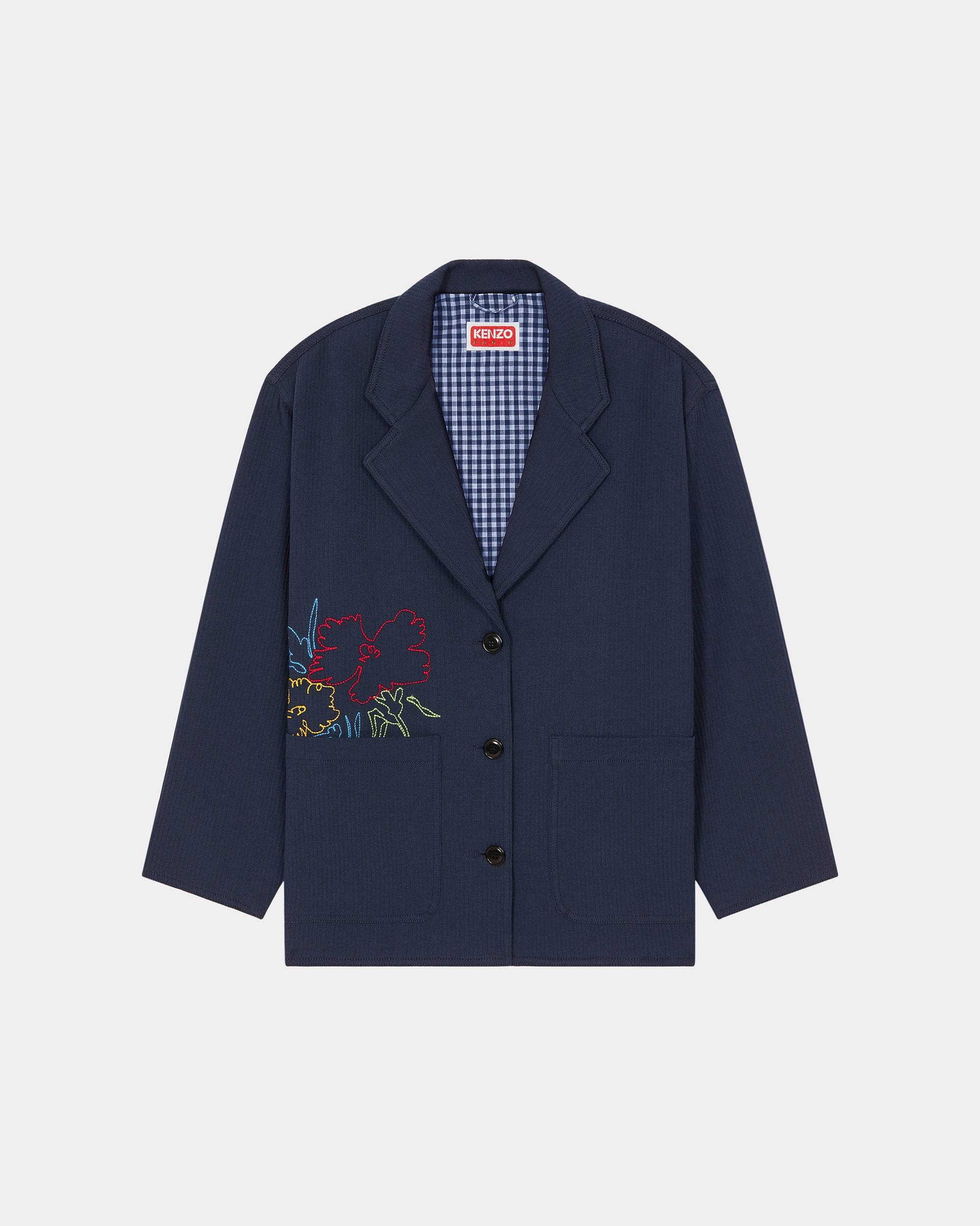 'KENZO Drawn Flowers' embroidered workwear jacket - 1