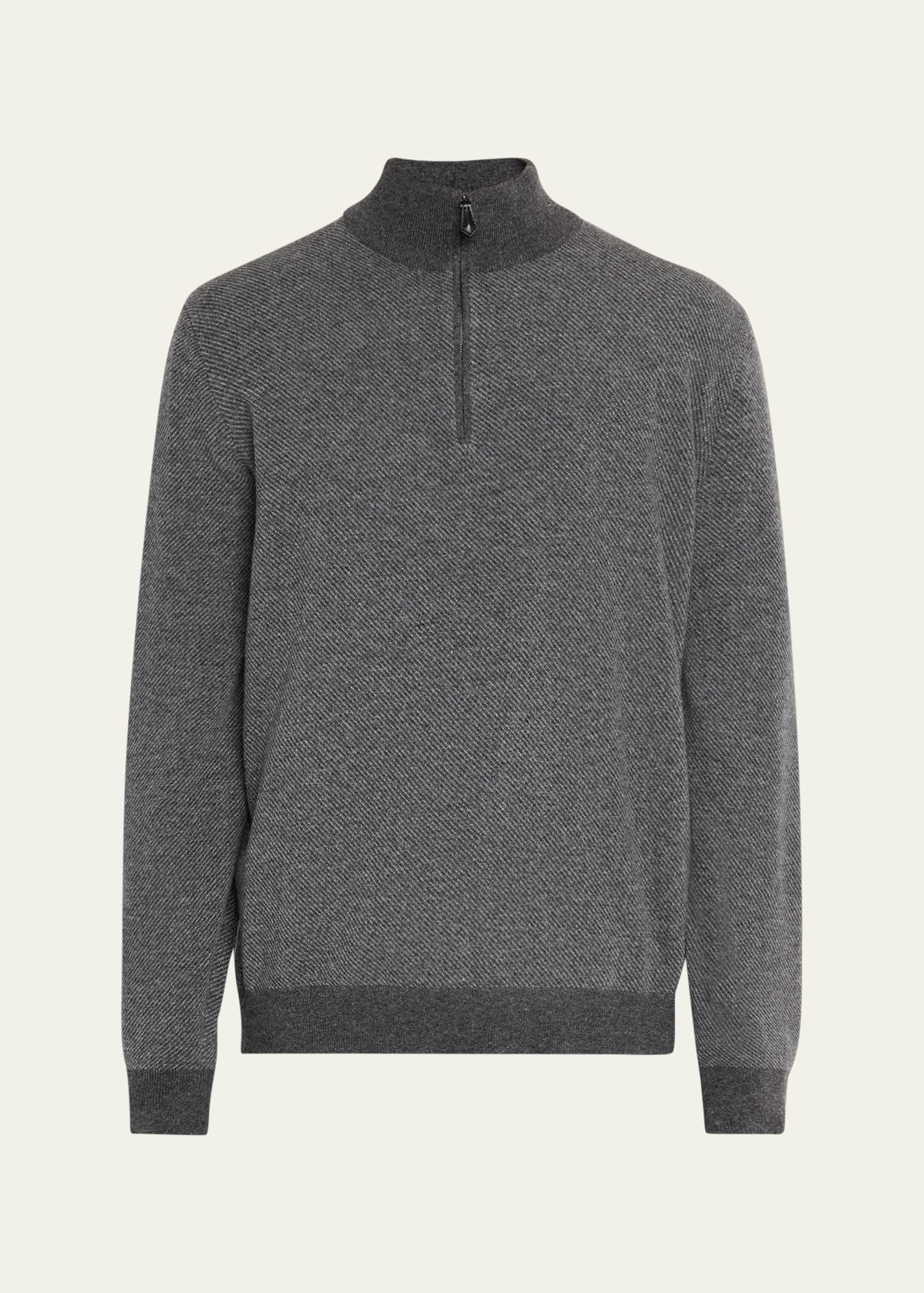 Men's Roadster Cashmere Quarter-Zip Sweater - 1