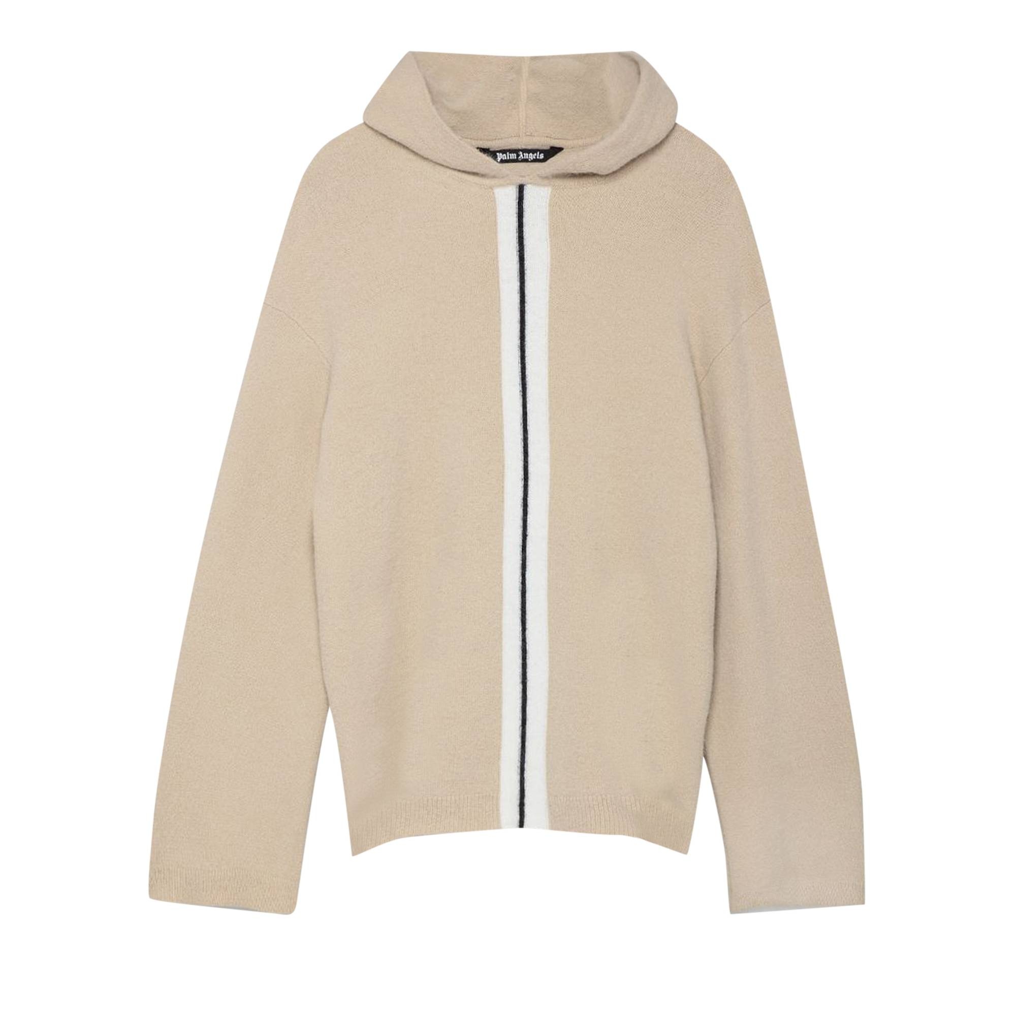 Palm Angels Fleecy Knit Hoodie 'Off White/White' - 1