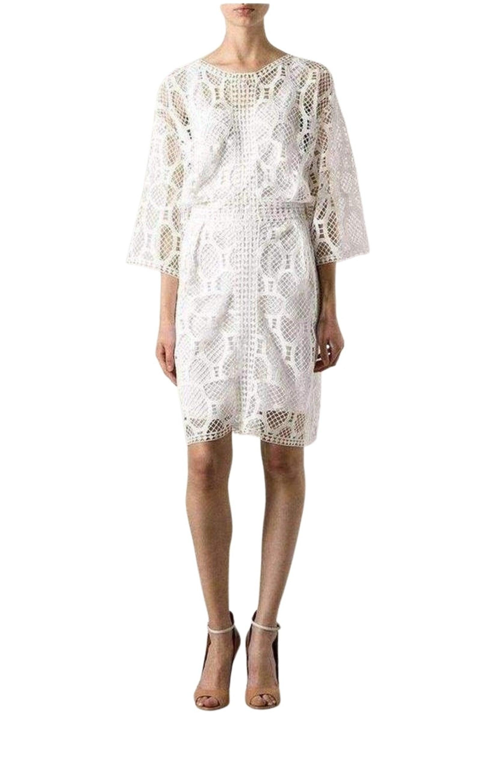 Crochet Lace Cotton Dress - 2