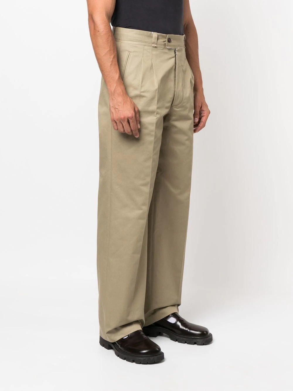 mid-rise straight-leg trousers - 4