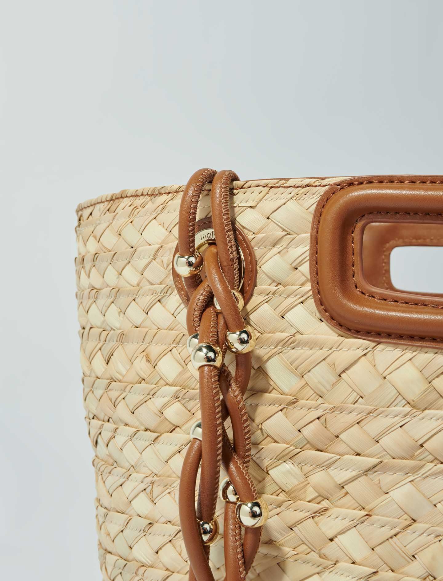 Woven raffia basket bag - 4