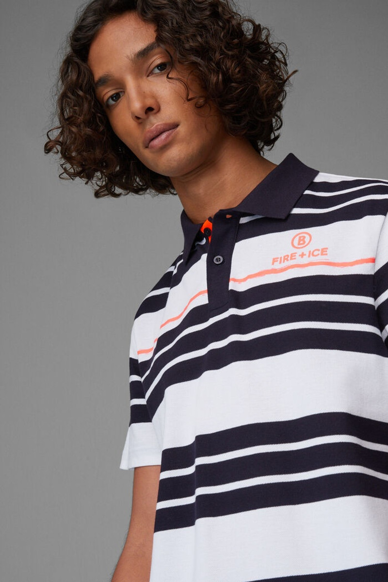 Ramon Polo shirt in Navy blue/White 4