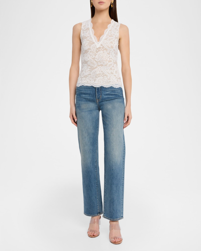 GENERATION LOVE Leila Lace V-Neck Tank Top outlook