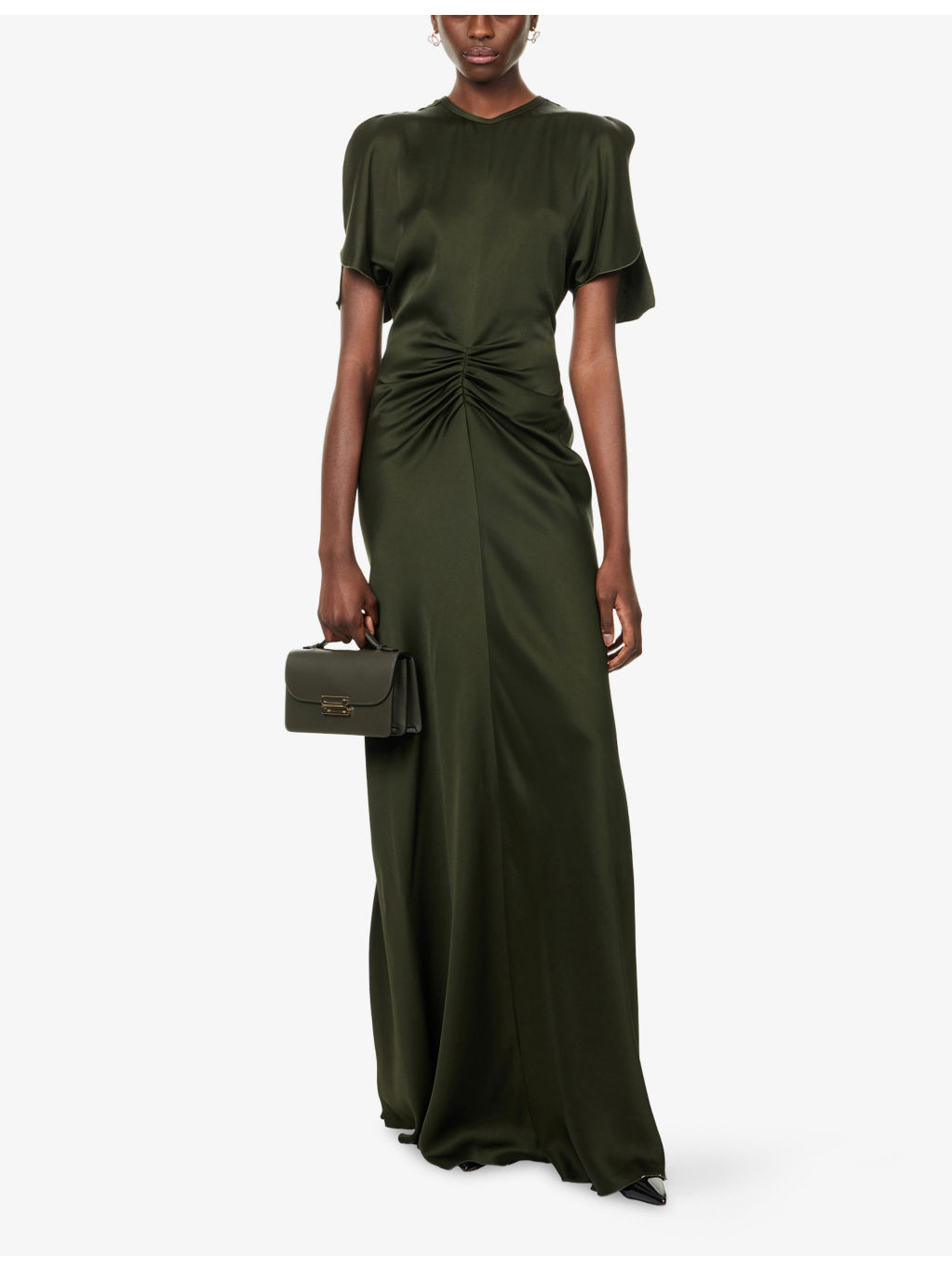 Split-Short-Sleeve Regular-Fit Woven Midi Dress - 2