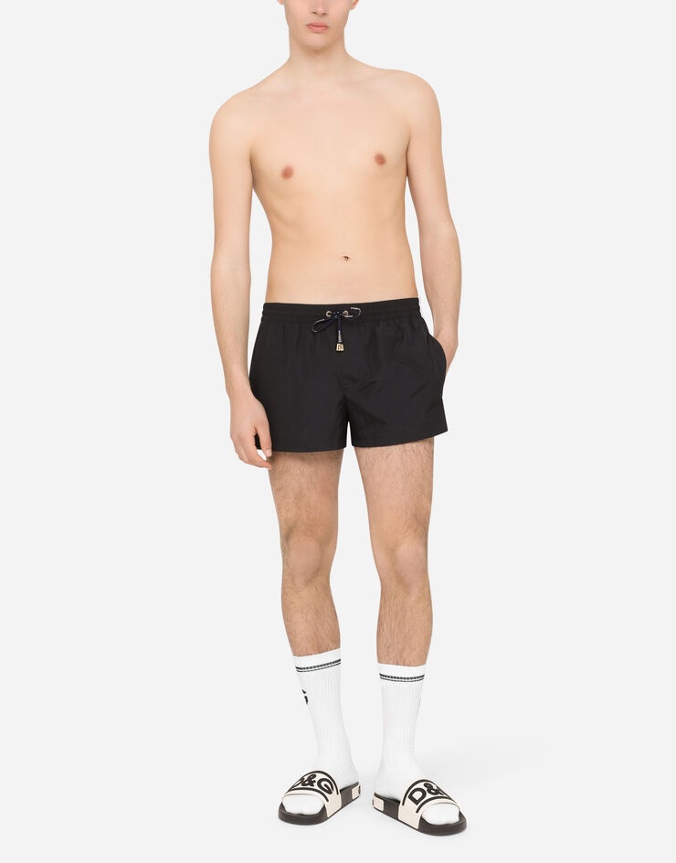 Short swim trunks with DG logo band - 3