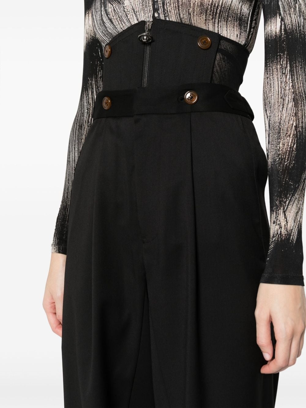 corset-detail trousers - 5