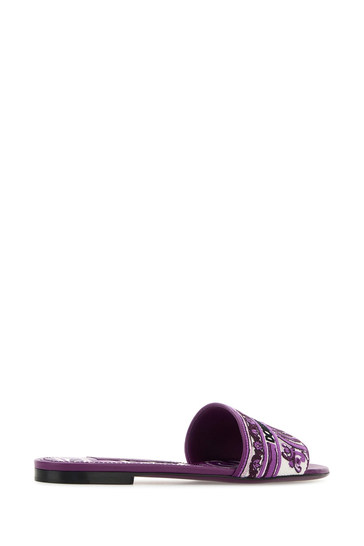 Embroidered fabric slippers - 3