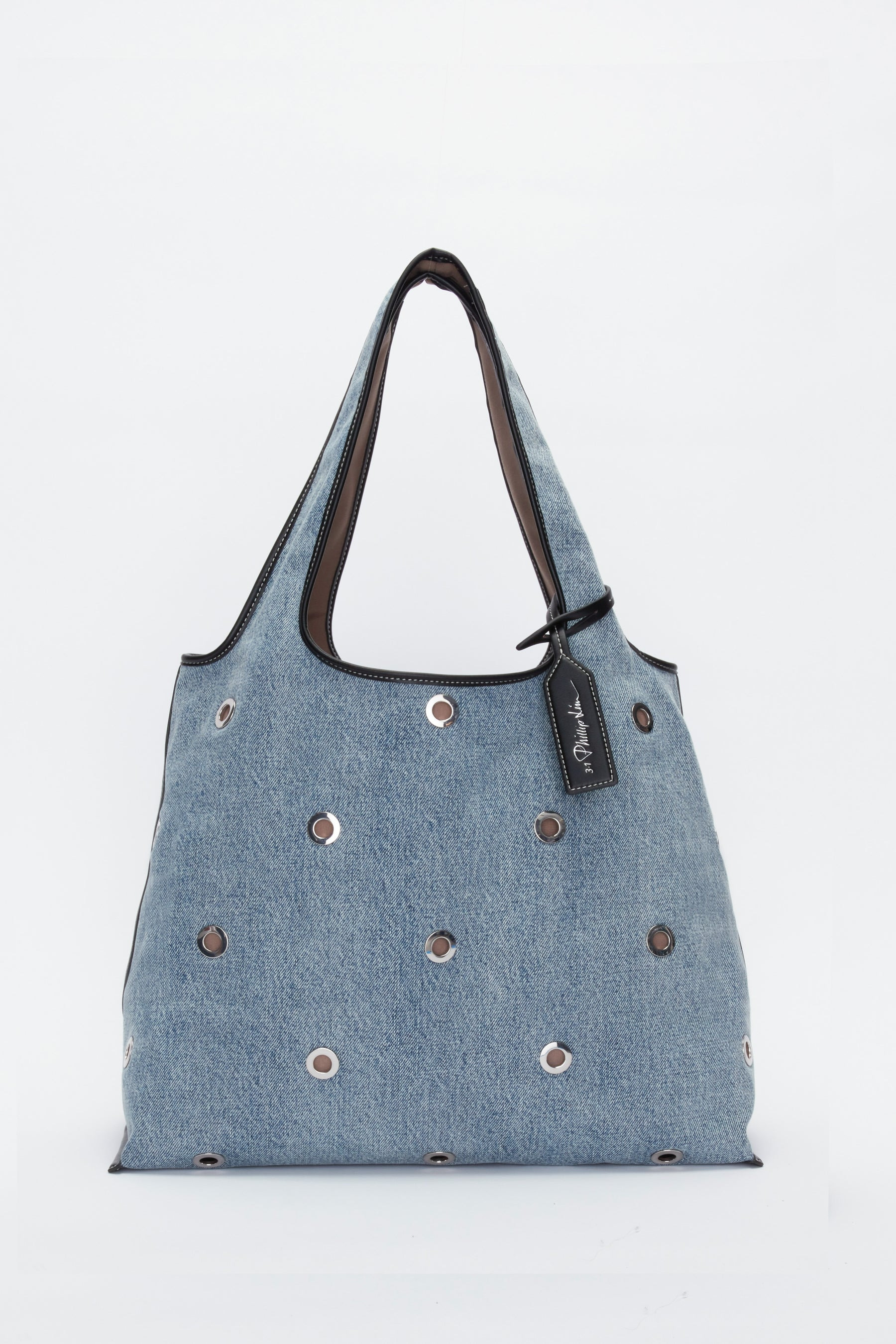 Denim Market Tote with Grommets - 2