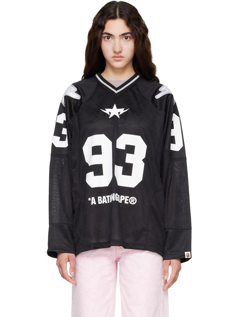 Black Line Camo Multi Logo Football Jersey T-shirt 1