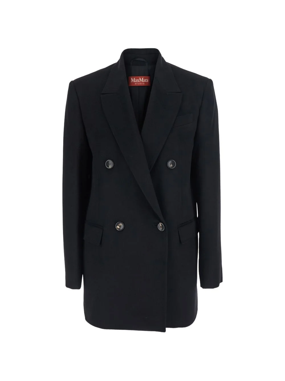 double-breasted peaked-lapel jacket - 1