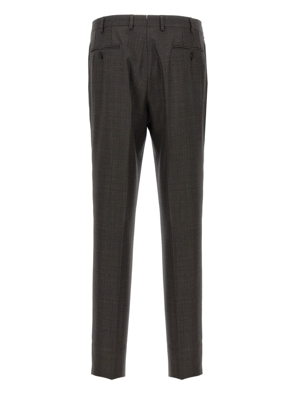single-breasted flat-front suit - 2