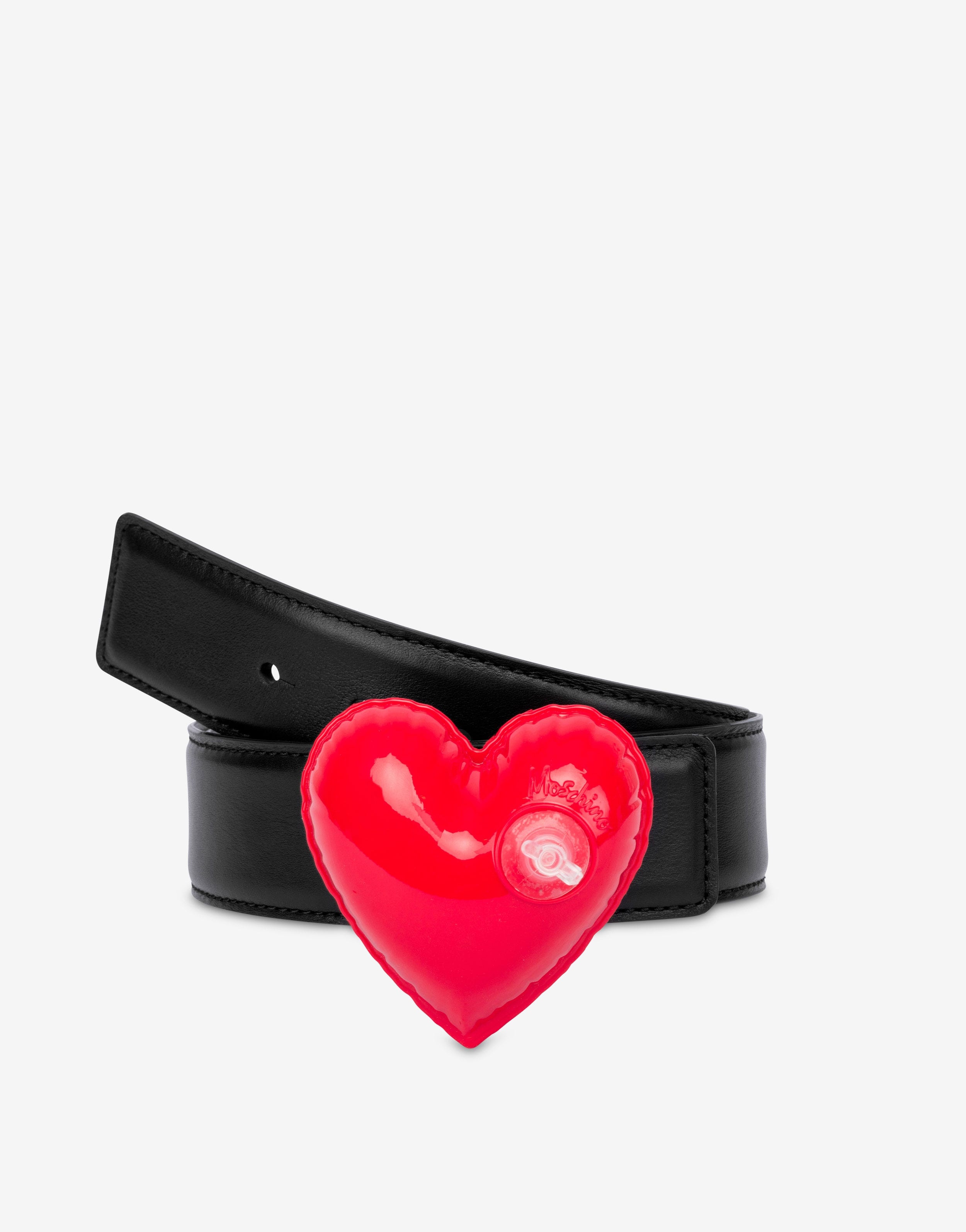 INFLATABLE HEART CALFSKIN BELT - 3