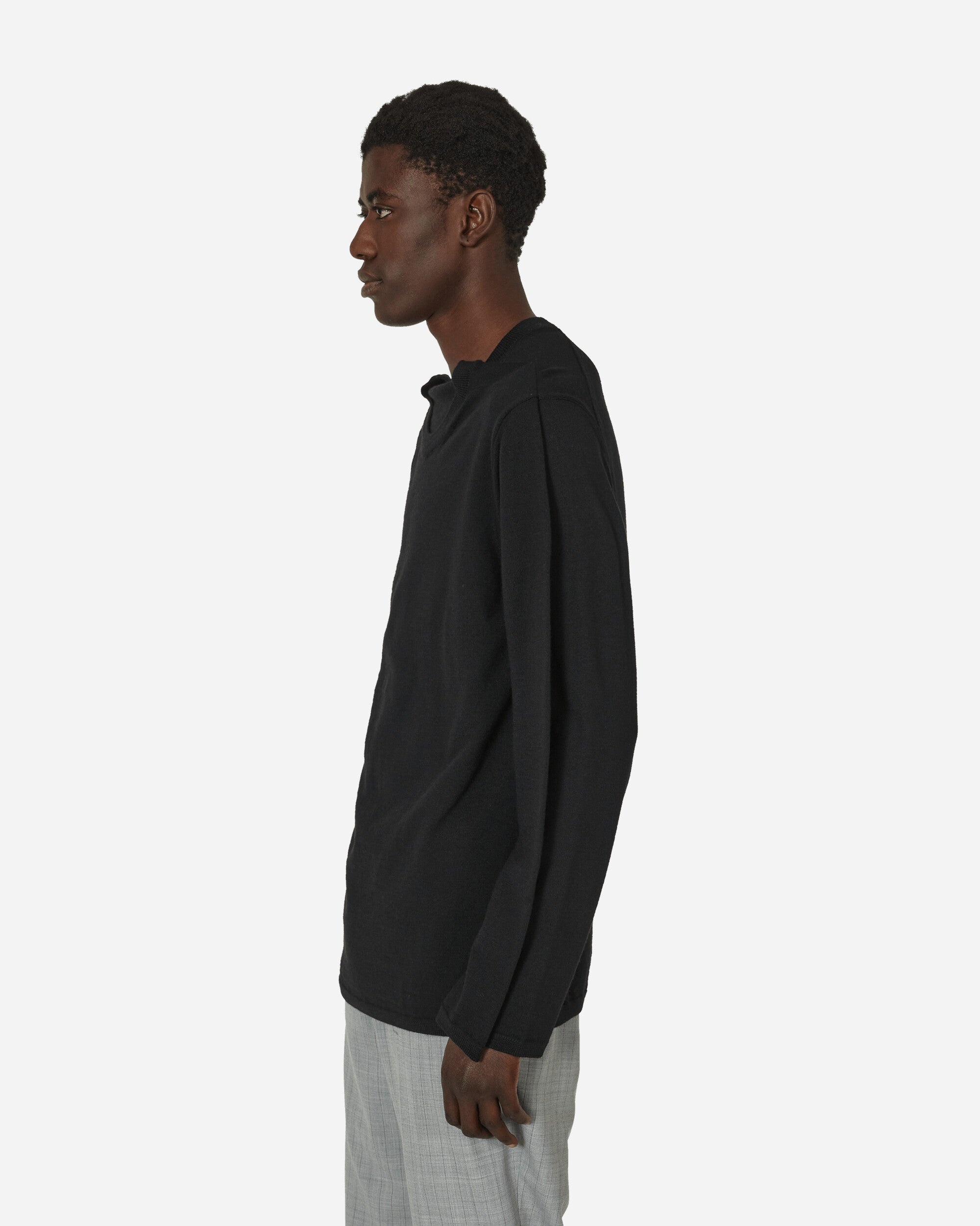 Double Neck Wool Sweater Black - 2